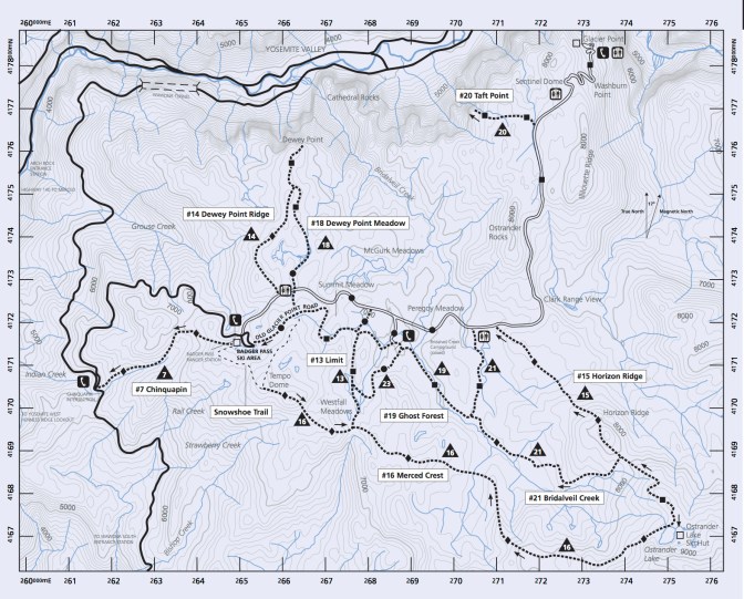 snowshoe map yosemite